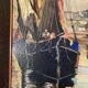 framed signed oil painting of Quimper on the Odet, regionalist, Brittany tableau