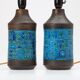 Pair of table lamps by Aldo Londi for Bitossi Sweden 1960 Signed