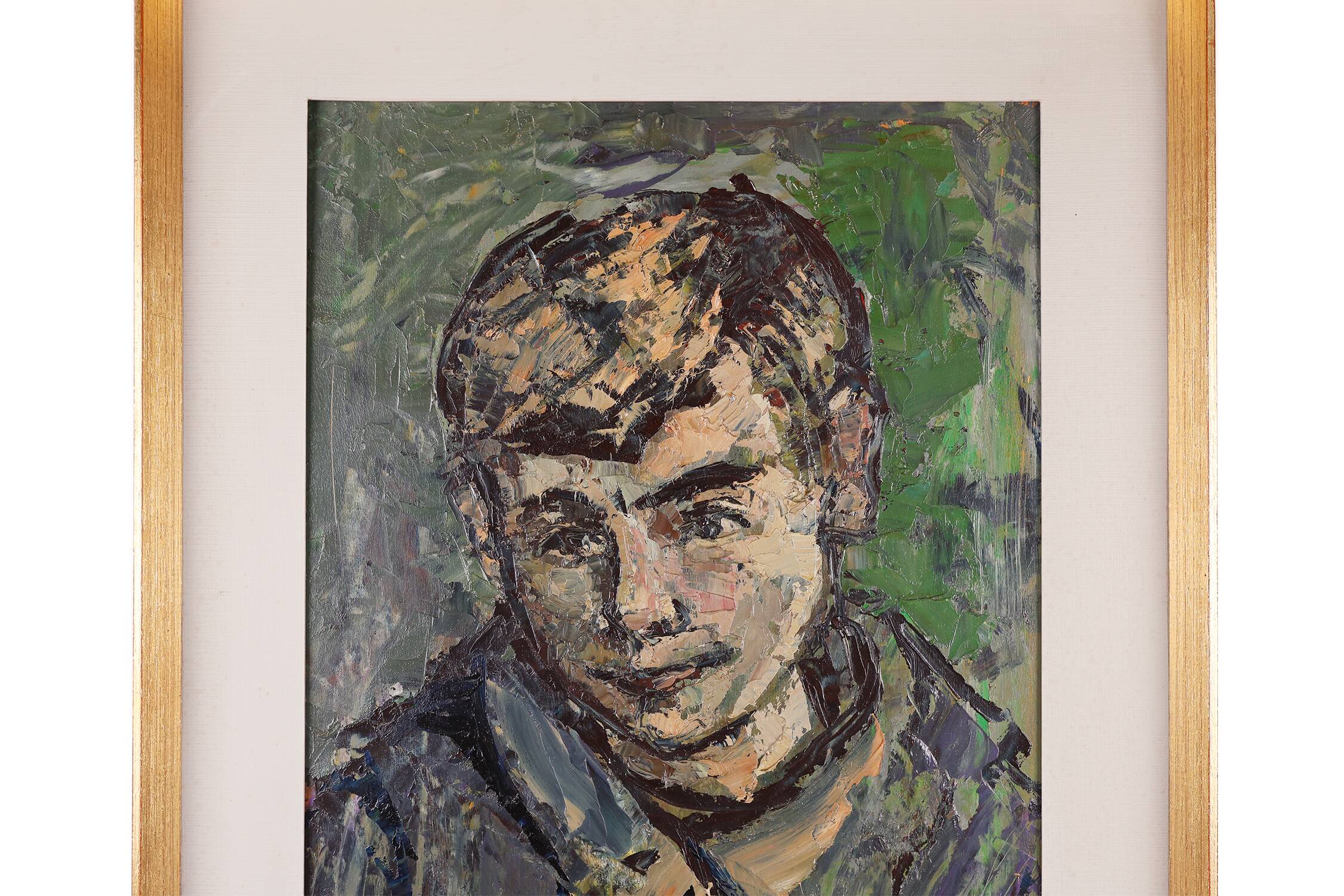 Mid-century oil painting of a child signed by the Belgium artist Jan Vandek