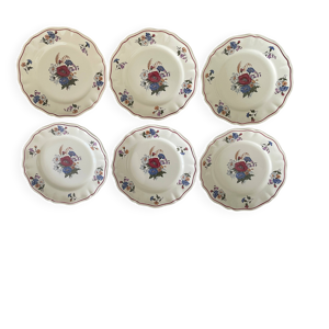 6 assiettes plates anciennes