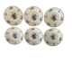 6 large flat antique plates in Sarreguemines earthenware