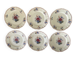 6 large flat antique plates in Sarreguemines earthenware