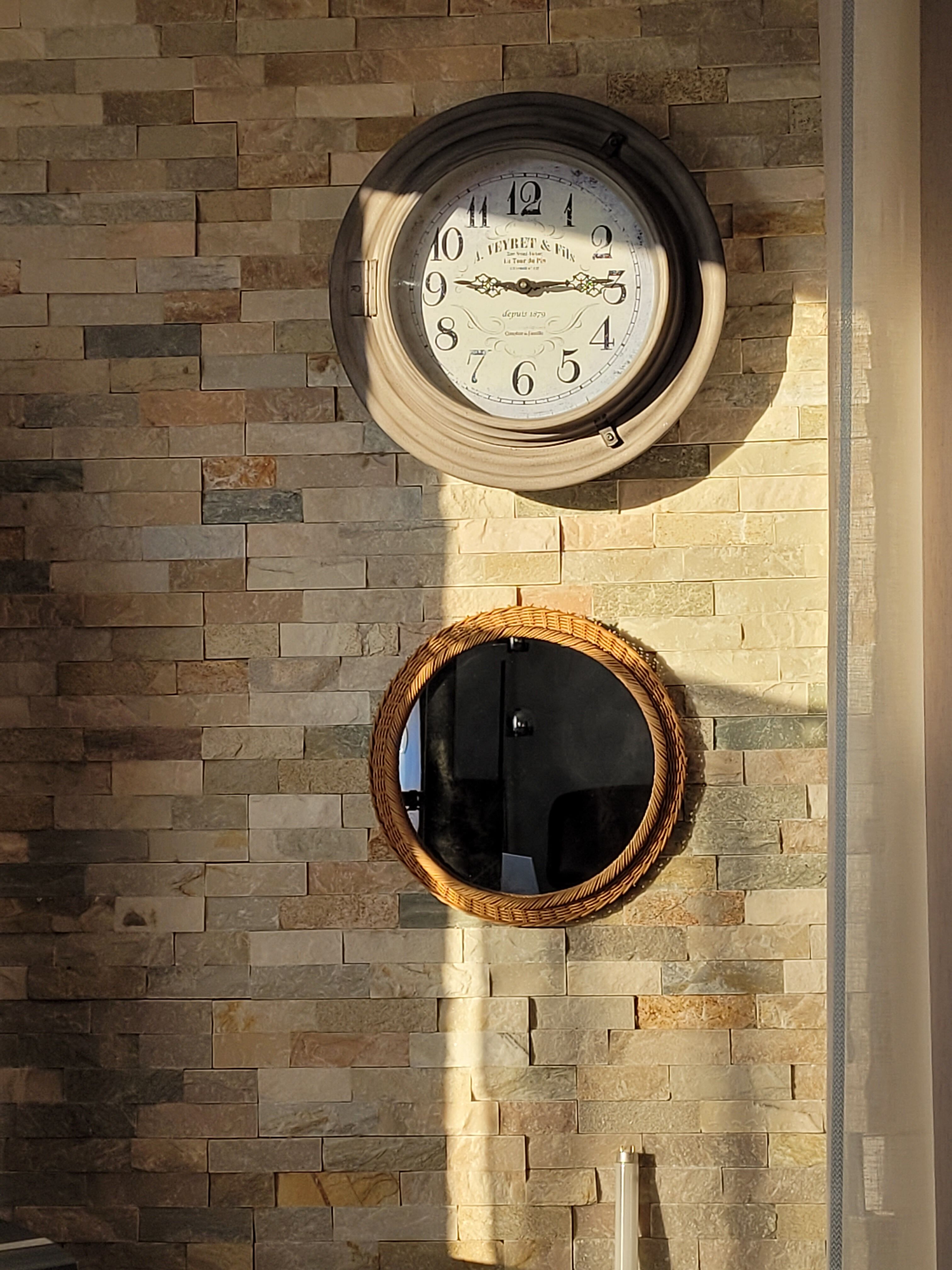 Vintage rattan mirror