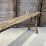 Raw wood bench