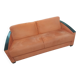 3-seater convertible sofa in brick orange & blackened wood – Diva Salon x Simm
