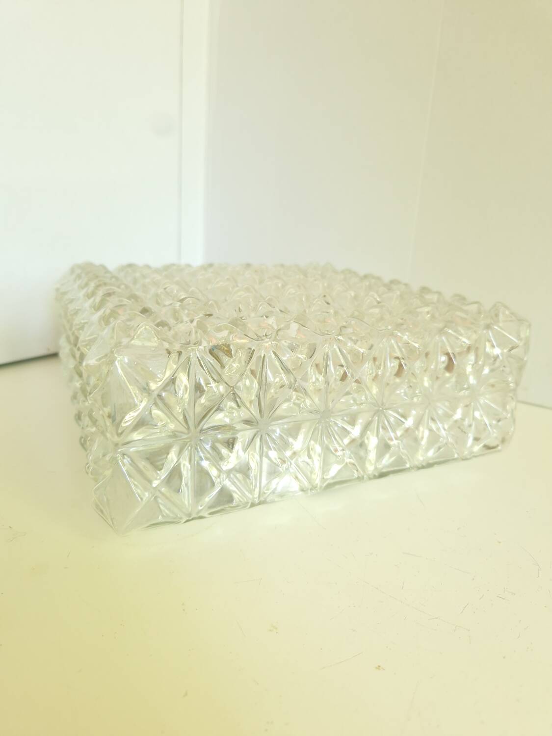 Vintage molded glass wall light