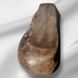 Vintage olive wood tray, serving dish, trinket, brutalist