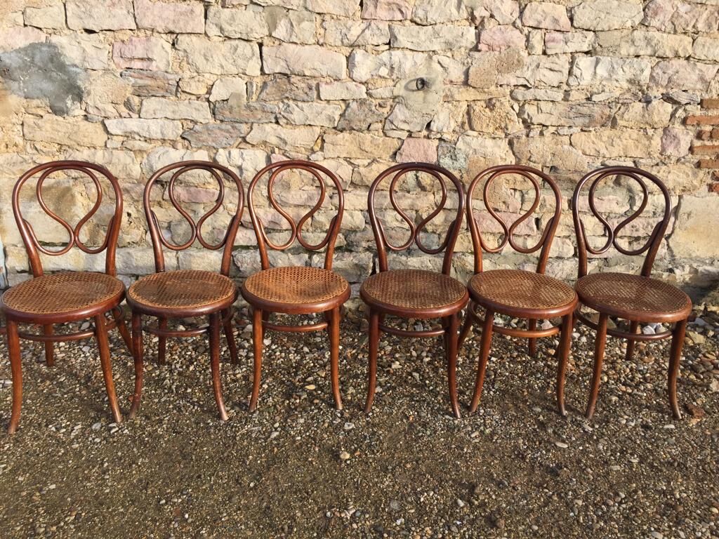 Set of 6 chairs Thonet number 20