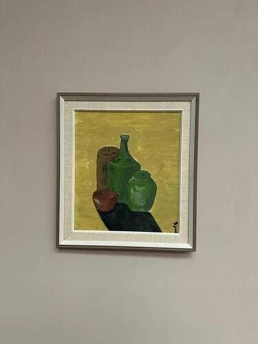Original Oil on Panel "Still Life" by S. Jesso, Signed, Vintage & Framed 43×49cm