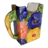 Pichet vase céramique décor de fleurs