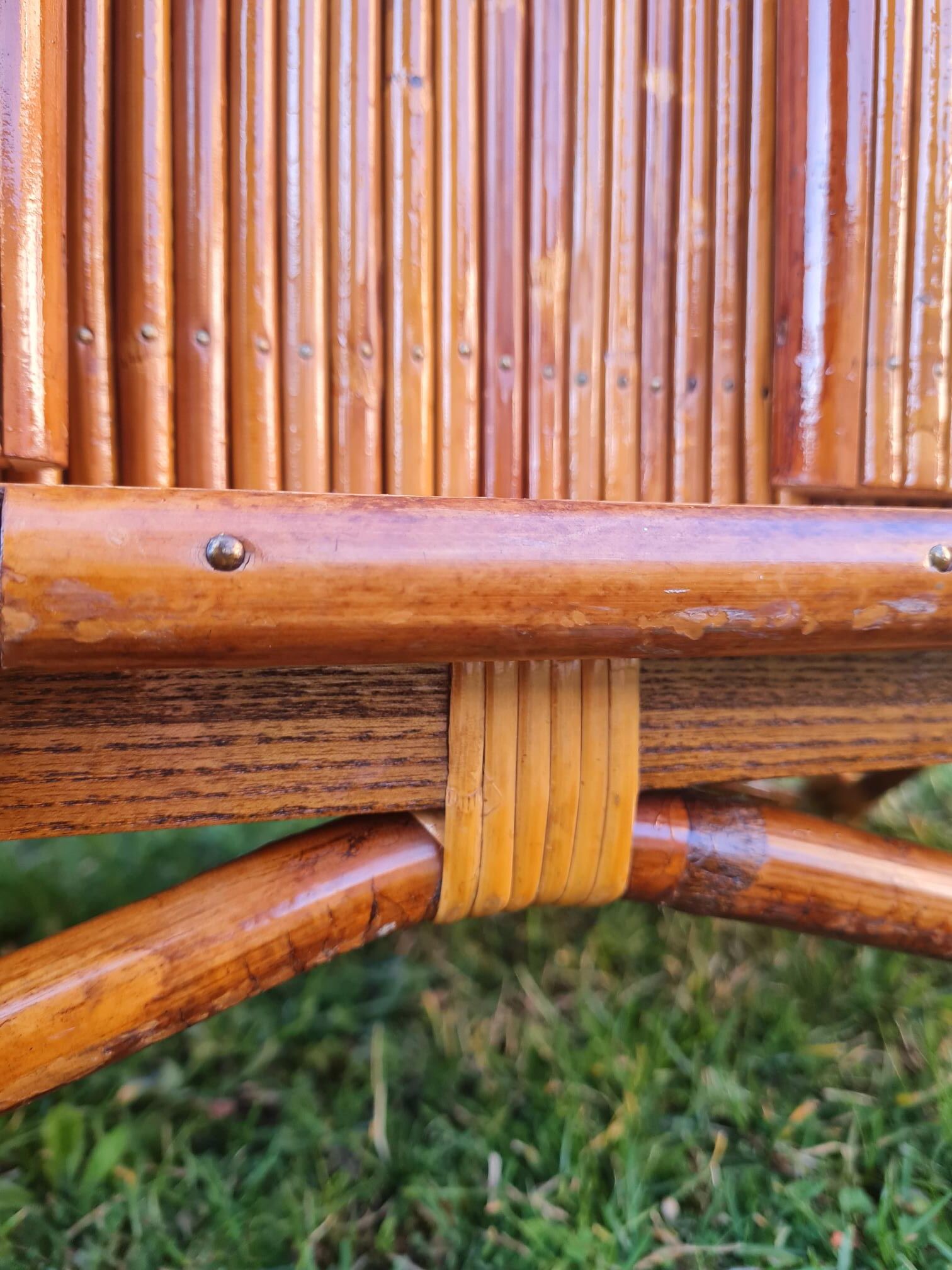 Rattan marquetry cabinet