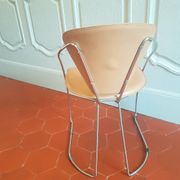 Chrome and leather chair Linda by Arrben