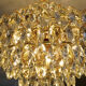 Vintage XXL Luxury Golden Chandelier Fine Gold and Crystal , 60 70 years