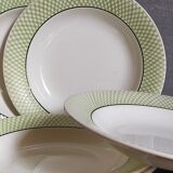 Six earthenware plates of SALINS service "ISERAN" 50s