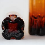 Set of 4 vintage glasses long amber drink