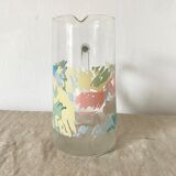 80s glass pitcher