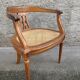 American office chair Louis XVI style wood and caning 1900