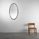 Large French Art Deco gilded and silvered Oval Mirror, ca. 1910