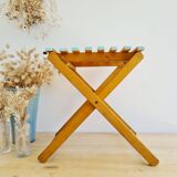 Wooden folding stool - Antique plant stand