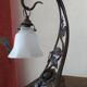 Art Nouveau wrought iron lamp
