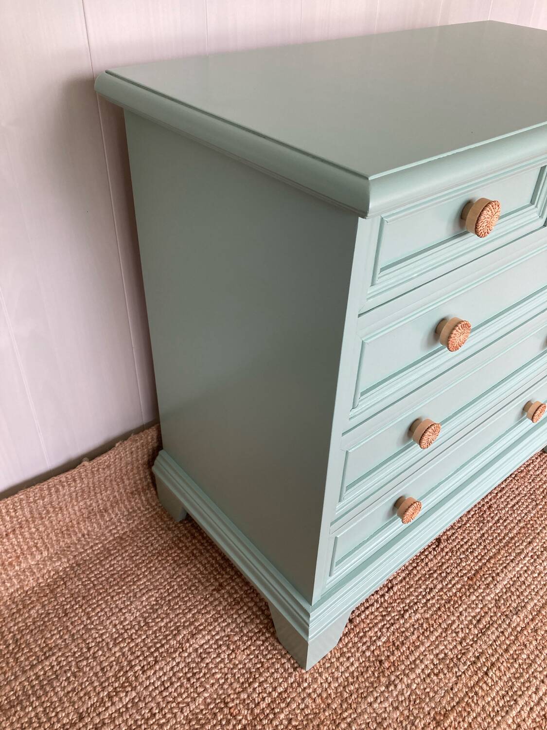 Commode relookée en vert