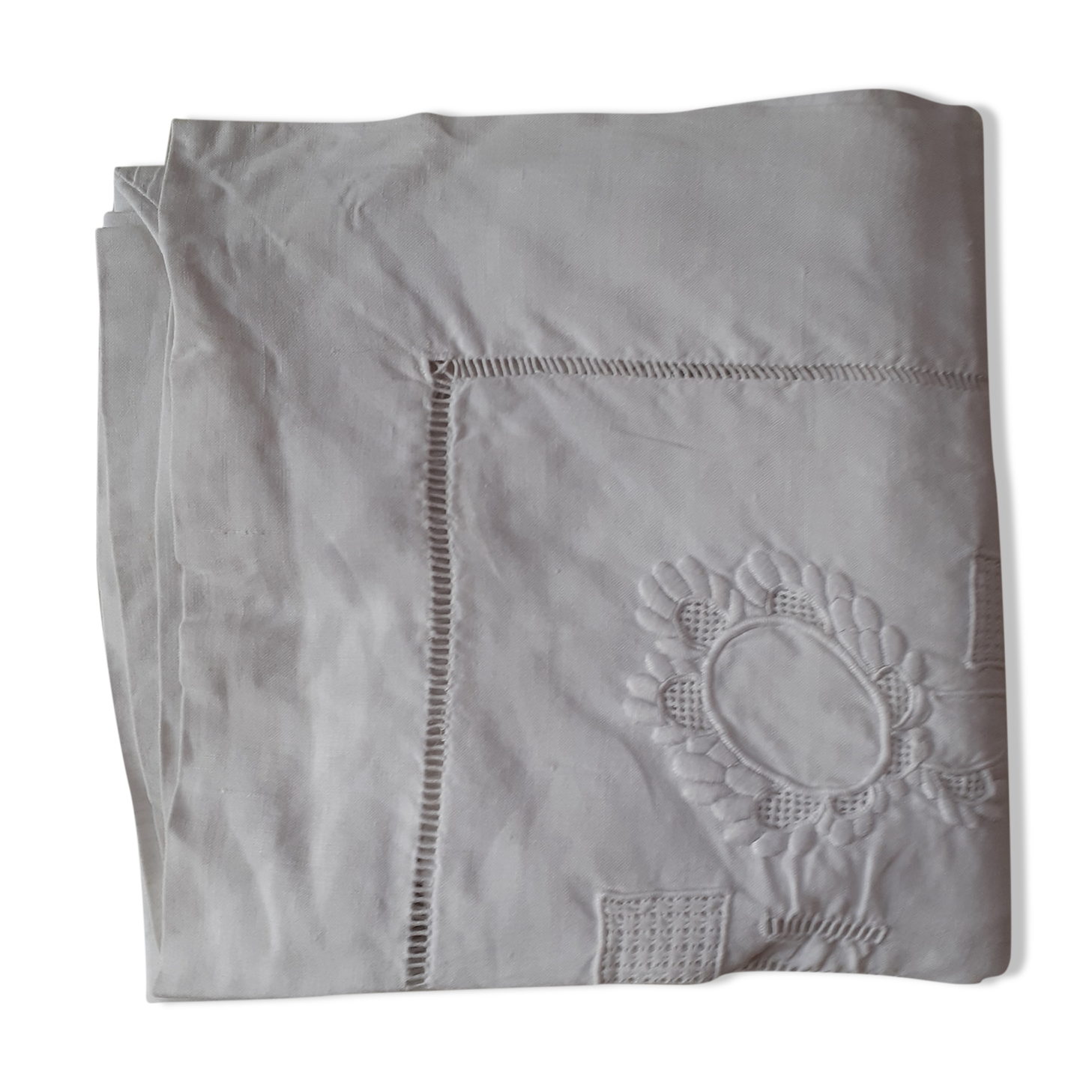 Old pillowcase made of thread