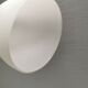French hanging lamp in milky white glass, model gin fizz, produced by sce