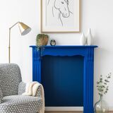 Oak fireplace mantel, Empire style.