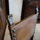 Dining table and 6 solid wood chairs from the 1950s.