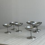 8 coupelles à dessert en inox