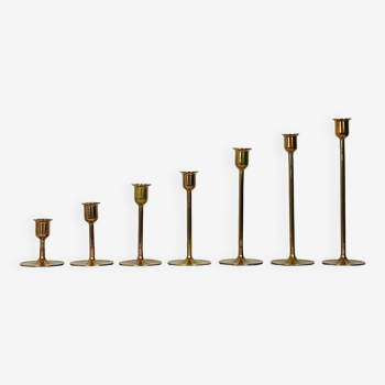 Scandinavian brass candle holders