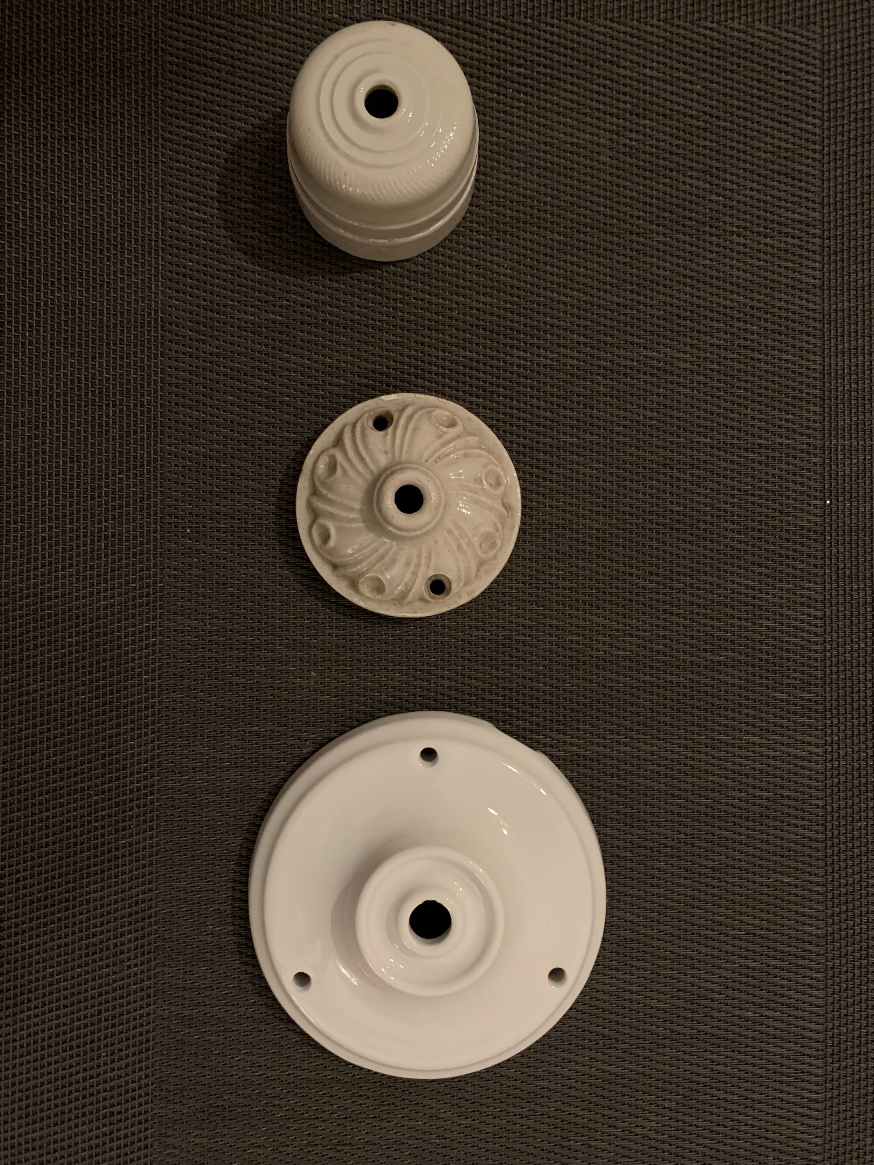 Pair of suspensions bistrot 1920 opaline