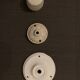 Pair of suspensions bistrot 1920 opaline