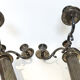 Pair of silver metal candle holders, 1950