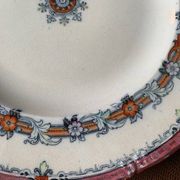 6 old English dessert plates, Wedgwood Bone, Australian model, early 20th century