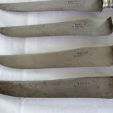 12 old large table knives