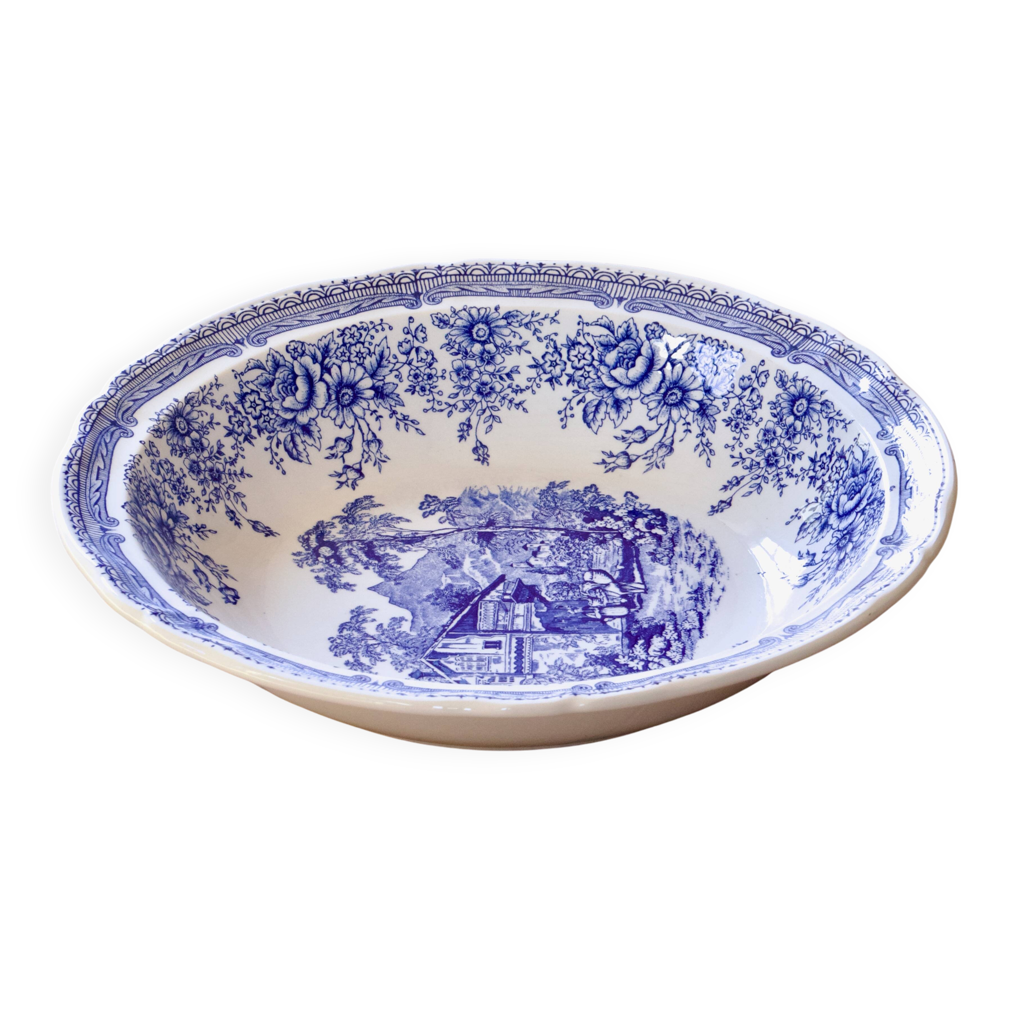 Grand plat creux ancien English Style