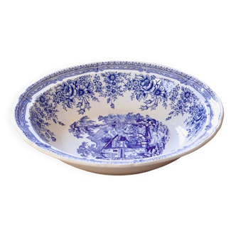 Large antique English Style deep platter