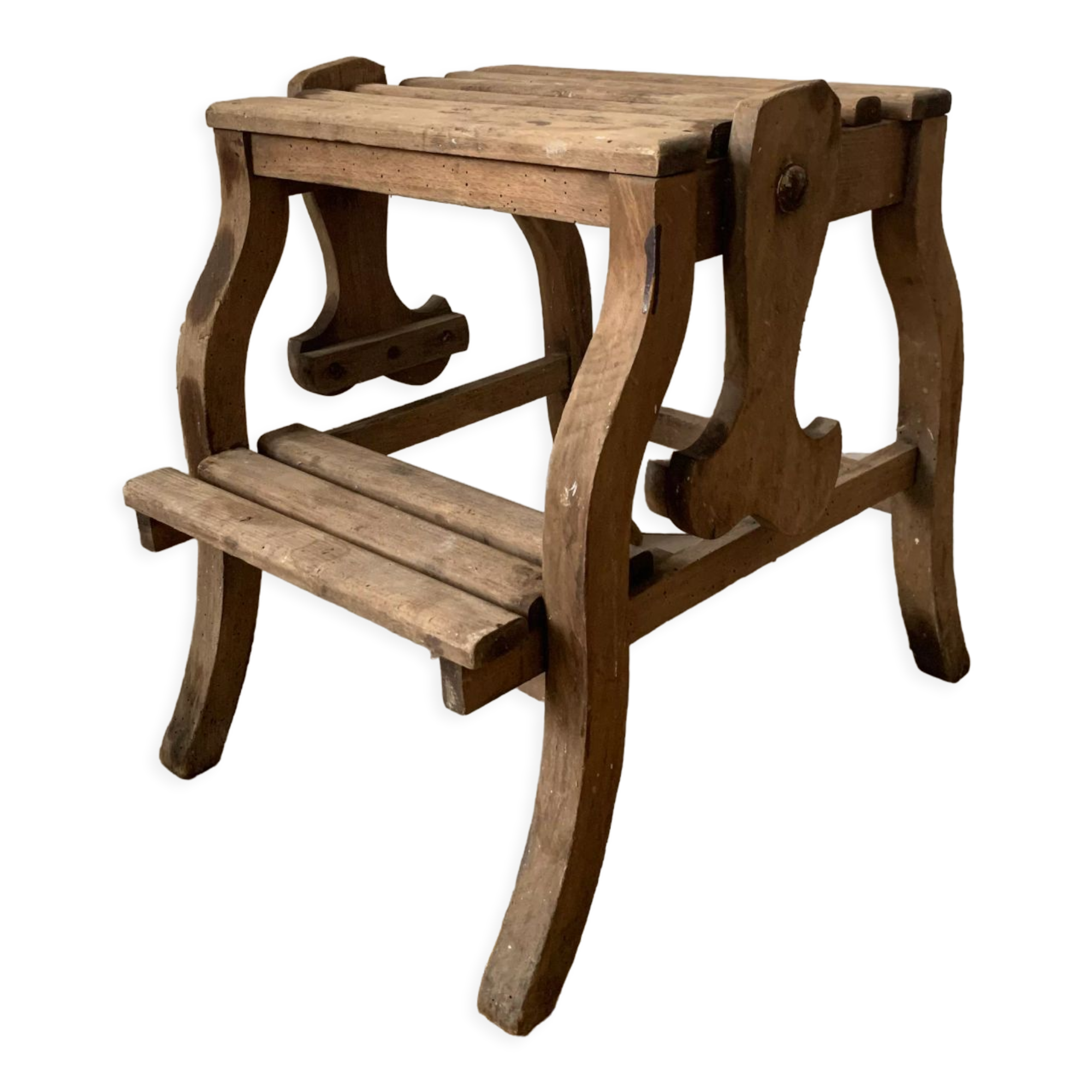 Old foot walk in solid wood