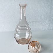 Pink glass decanter