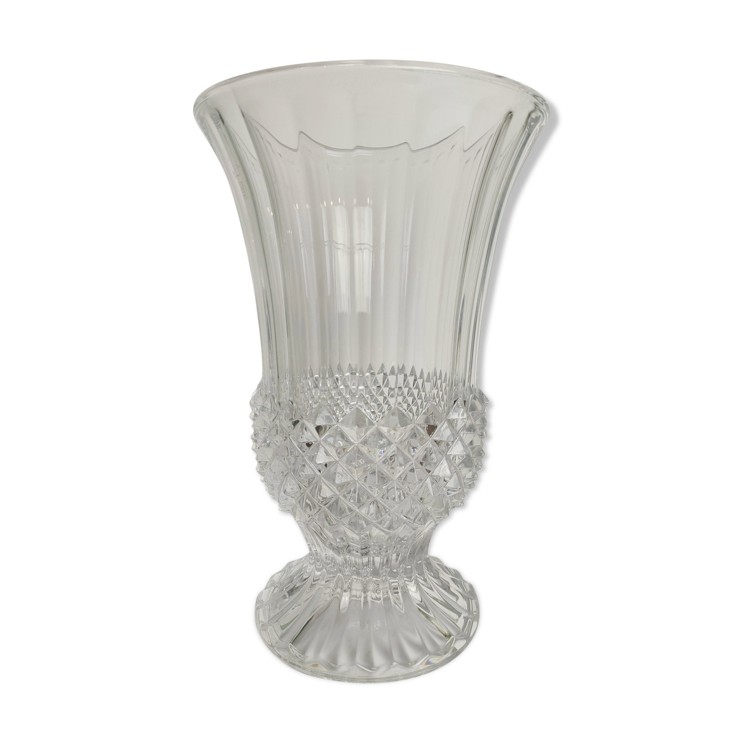 Medici carved crystal vase
