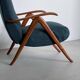 Elegant Mid-Century Modern Reclining Armchairs in Wood, Green, Timeless