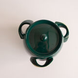 Green ceramic pot