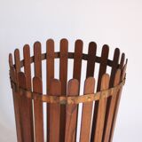 Mid century modern wooden paper bin, 1950s