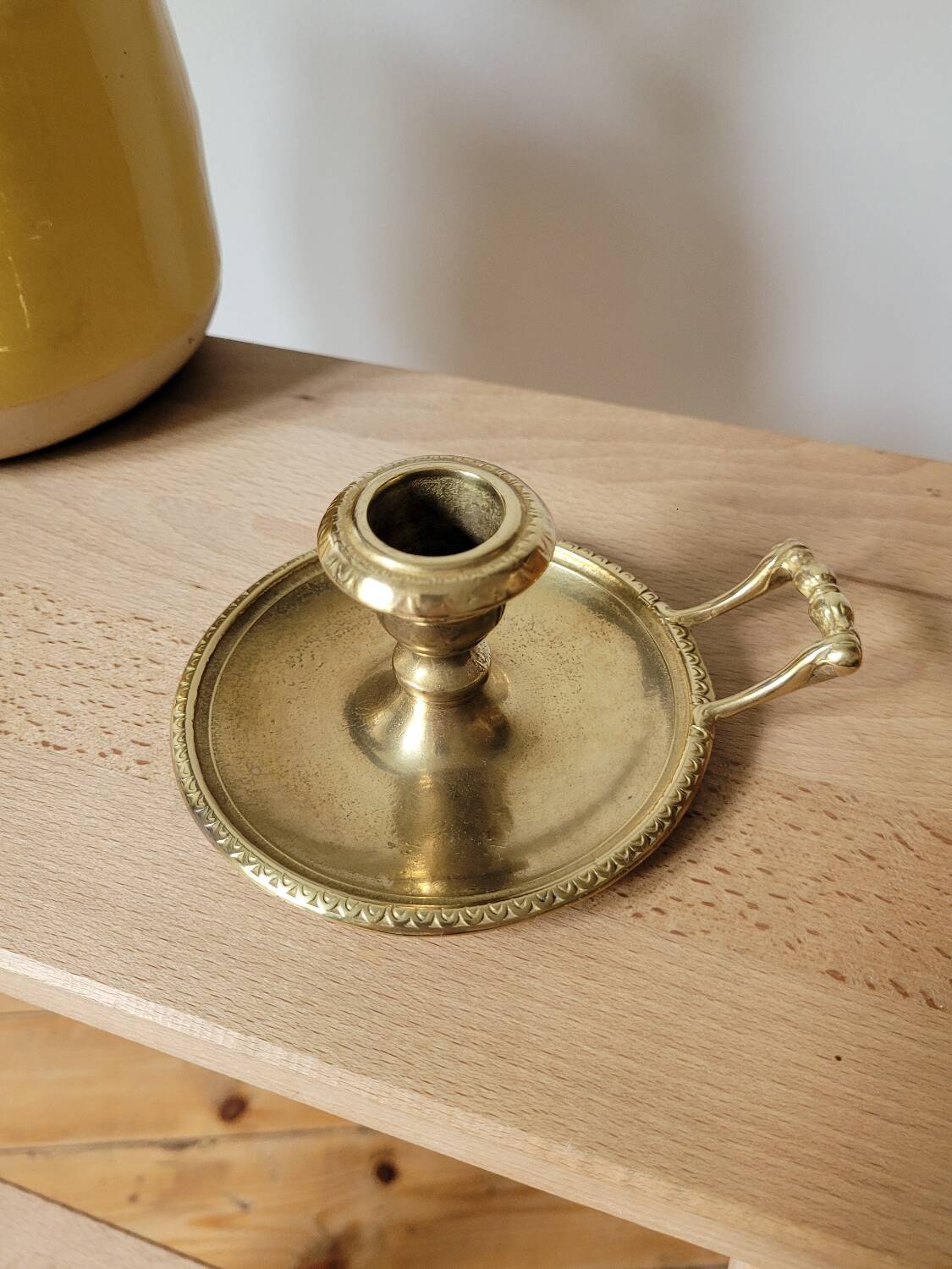 Cellar rat / brass candle holder