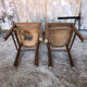 Pair of wooden bistrot chairs vintage