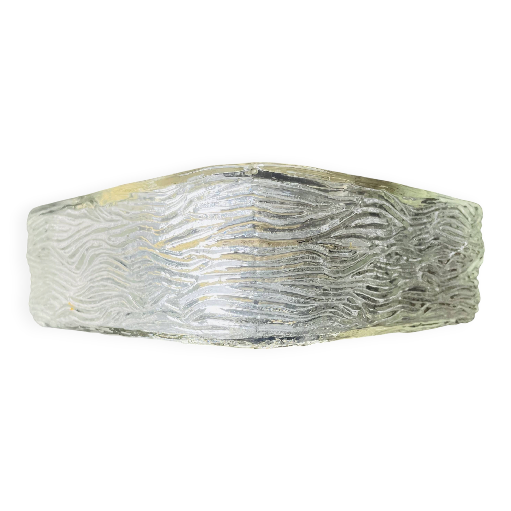 Square glass flush mounted ceiling or wall light