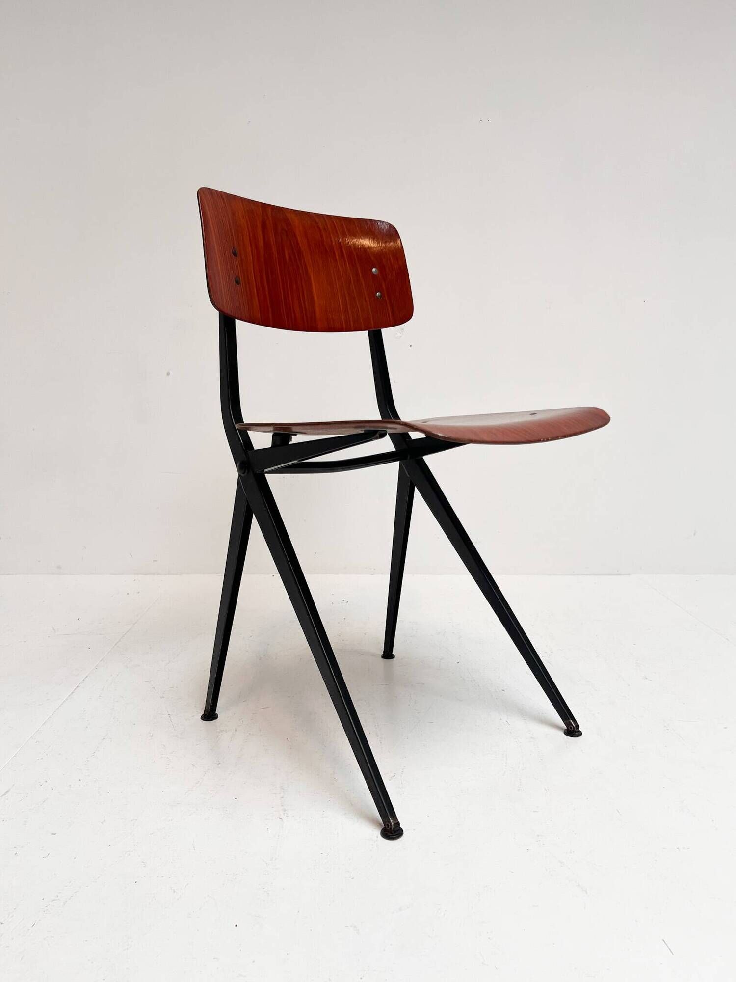 Set of 4 school chairs by Ynske Kooistra for Marko Holland, 1960s.
