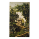Tableau paysage de campagne huile sur toile du 19ème siècle