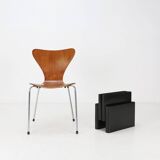 Iconic black magazine rack 4676 by Giotto Stoppino for Kartel, Italy 1970s